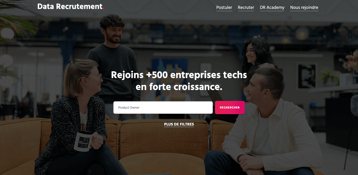 Site du cabinet de recrutement data Data Recrutement
