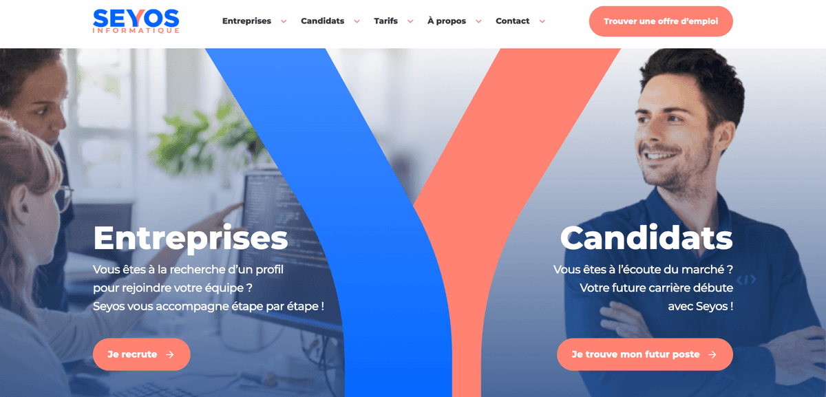 Site du cabinet de recrutement data Seyos