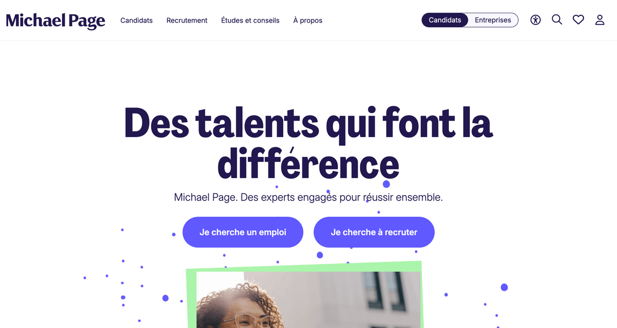 Site du cabinet de recrutement Michael Page