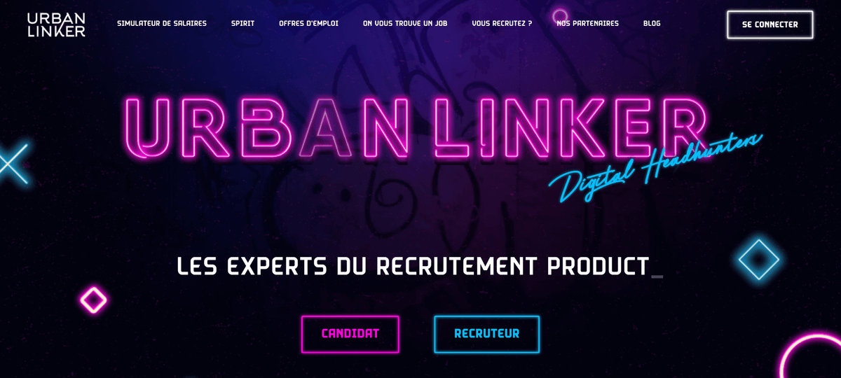 Site du cabinet de recrutement product Urban Linker