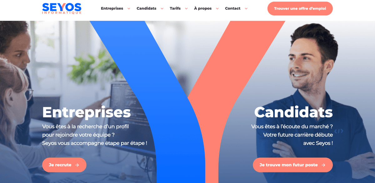 Site du cabinet de recrutement de développeurs Seyos