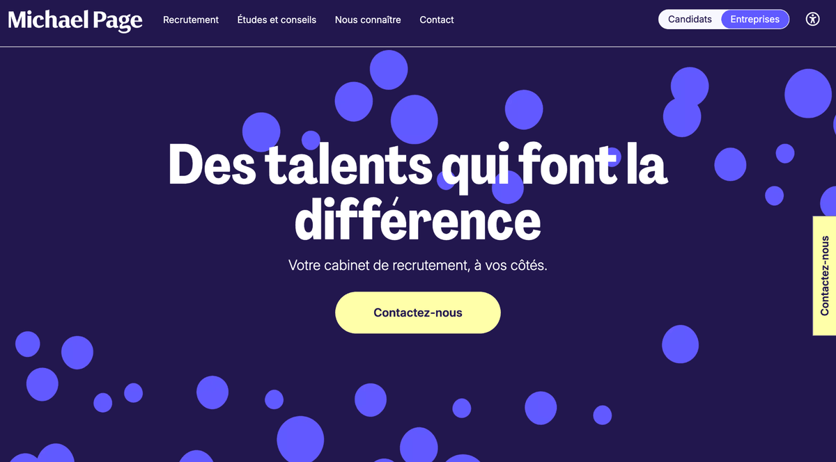 Site du cabinet de recrutement product Michael Page