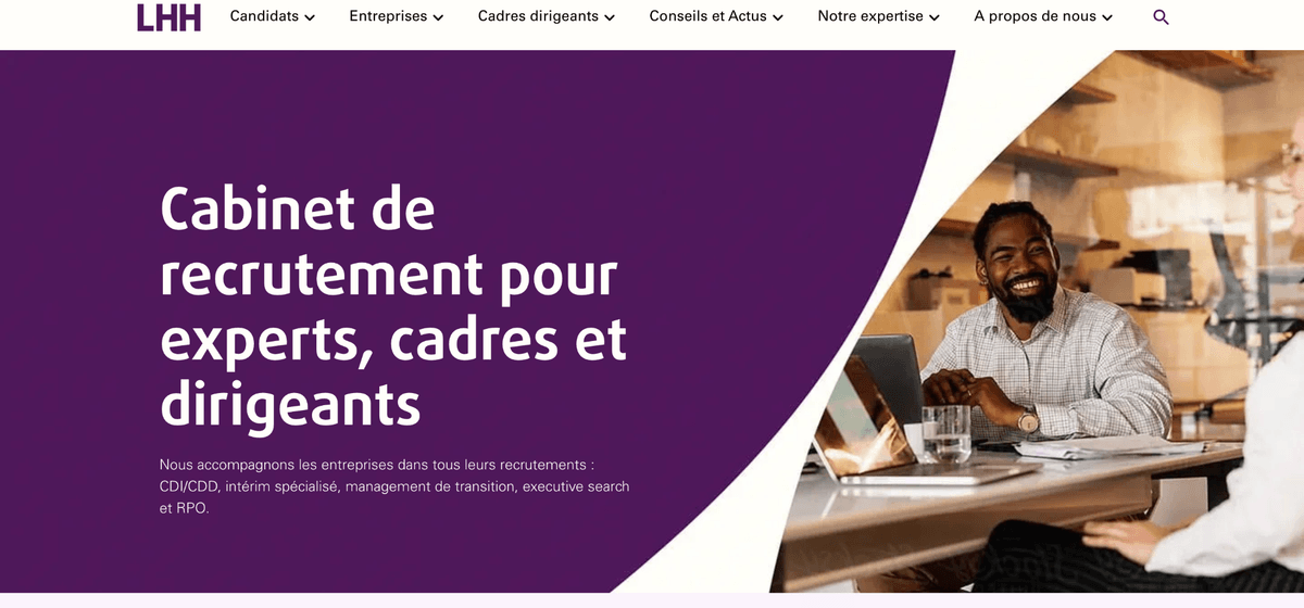 Site du cabinet de recrutement LHH Recruitment Solutions