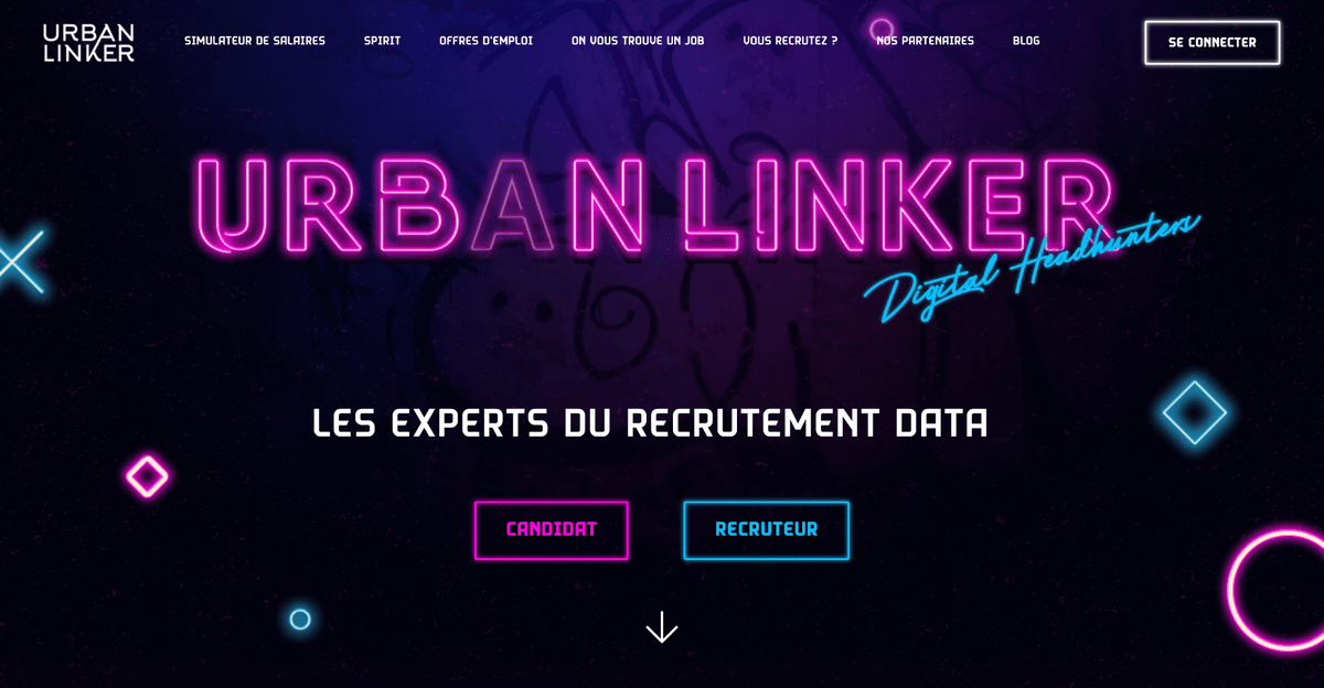 Site du cabinet de recrutement data Urban Linker