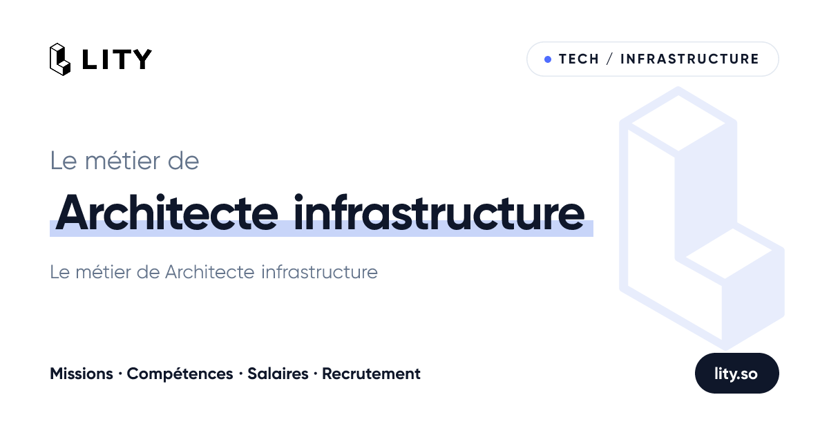 Architecte infrastructure, fiche métier complète | Lity