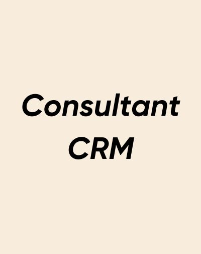 fiche métier Consultant CRM