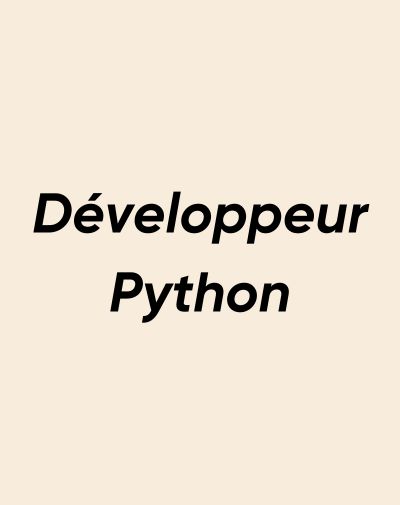 Fiche métier Développeur Python