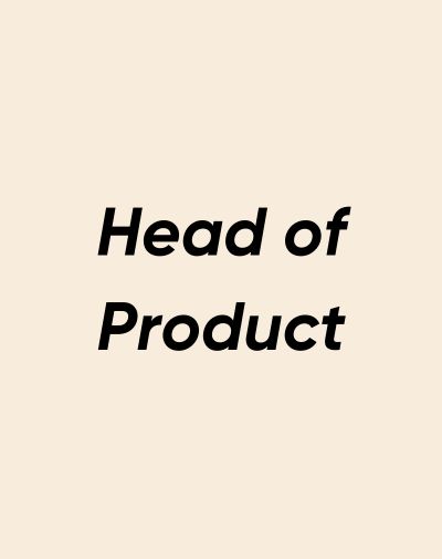 Head of Product