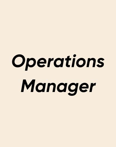 Fiche métier Operations Manager