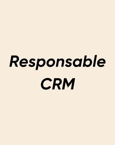 Fiche métier Responsable CRM