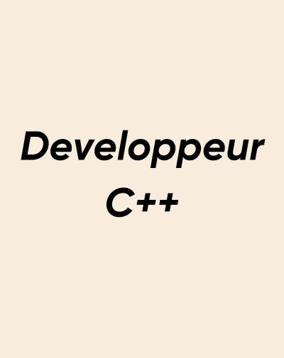 fiche métier développeur c++