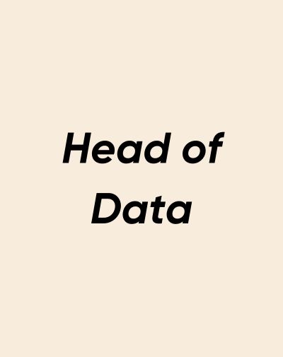 fiche métier head of data