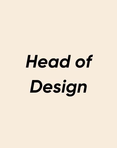 fiche métier head of design