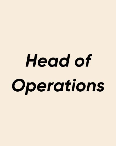 fiche métier head of operations