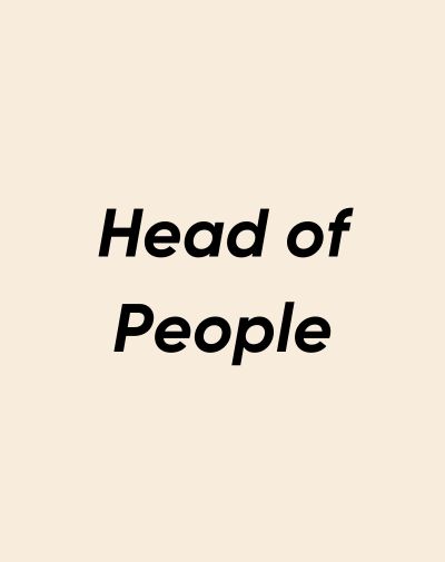 fiche métier head of people