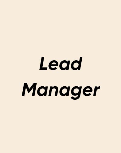 fiche métier lead manager